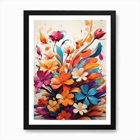 Colorful Flowers Art Print