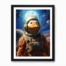 Duck In Space 1 Art Print