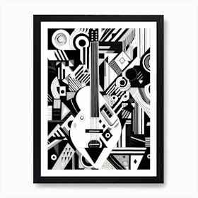 Abstract Geometric Music Illustration 8 Art Print