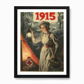 Aihrgdesign A Vintage Poster Promoting Red Cross Relief Effor 22b96e20 B00c 4834 Bfed 4e24faded848 3 Art Print