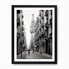 Barcelona, Black And White Analogue Photograph 1 Art Print