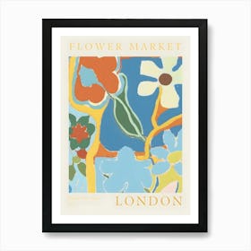 Flower Market London Art Print