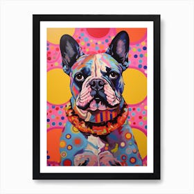 French Bulldog Dots Art Print