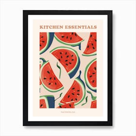 Watermelon Pattern Illustration Poster 1 Art Print