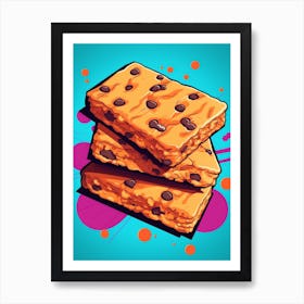 Chocolate Flapjack Pop Art Art Print