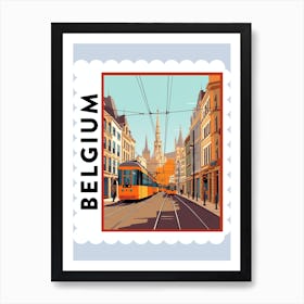 Belgium 2 Travel Stamp Poster Art Print