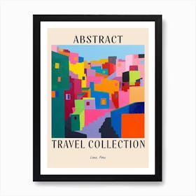 Abstract Travel Collection Poster Lima Peru 4 Art Print
