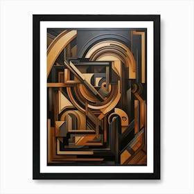 Dynamic Geometric Abstract Illustration 6 Art Print