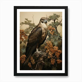 Dark And Moody Botanical Osprey 2 Poster