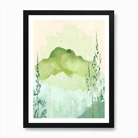 Watercolor Of A Forest 7 Art Print