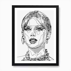 Taylor Swift Portrait Abstract Geometric (15) Art Print