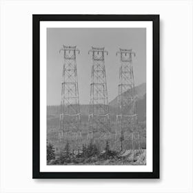 Untitled Photo, Possibly Related To Crossing Towers And The Columbia River At Bonneville Dam, Oregon By Russel Art Print