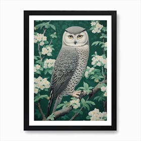 Ohara Koson Inspired Bird Painting Owl 1 Art Print