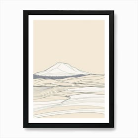 Mount Greylock Usa Color Line Drawing (8) Art Print