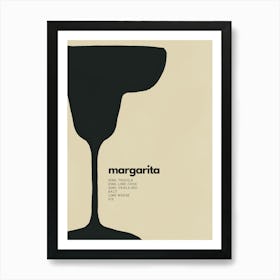 Neutral Margarita Cocktail Art Print