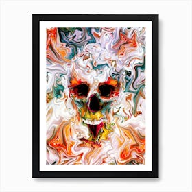 Abstract Skull 1 Art Print