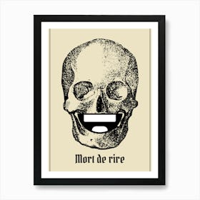 Tête de mort de rire Art Print