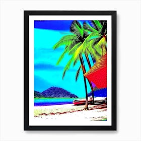 Dominica Beach Pop Art Photography Tropical Destination Art Print