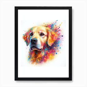 Golden Retriever Watercolour Art Print