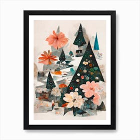 Pine Tree Village Art Print