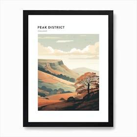 Peak District National Park England 4 Hiking Trail Landscape Poster Art Print