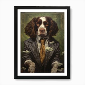 Gangster Dog English Springer Spaniel Art Print