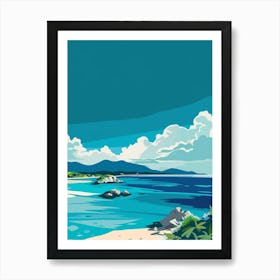 Okinawa Japan 3 Colourful Illustration Art Print