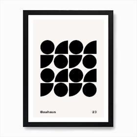 Geometric Bauhaus Poster B&W 23 Art Print