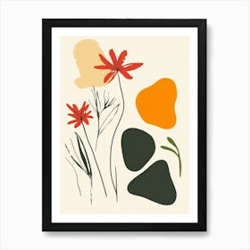 Abstract Flowers 65 Art Print