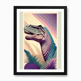 Gorgosaurus Pastel Dinosaur Art Print