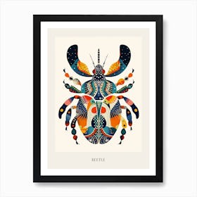 Colourful Insect Illustration Beetle 13 Poster Art Print