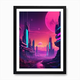 Futuristic City painting Art Print