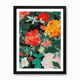 Great Japan Hokusai Japanese Flowers 10 Art Print