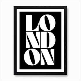 Black And White London Art Print