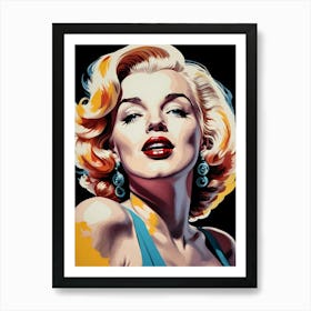 Marilyn Monroe Portrait Pop Art (8) Art Print