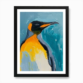 King Penguin Saunders Island Colour Block Painting 2 Art Print