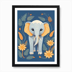Baby Animal Illustration  Elephant 1 Art Print