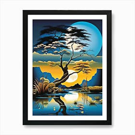 Moon And The Tree Poster