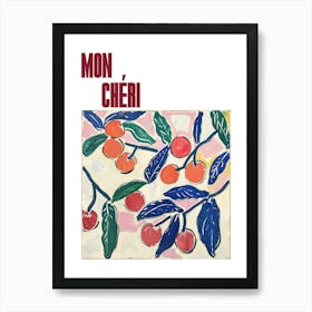 Mon Cheri Poster Cherries Matisse Style 7 Art Print