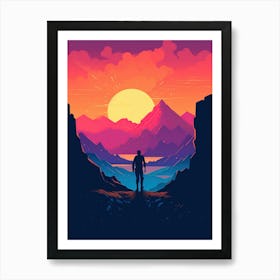 Sunset In The Mountains 7 Art Print