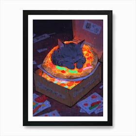 Pizza Cat 2 Art Print