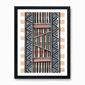 Abstract Modern Geometrical Shapes in Nude Colors and Unique Design Art Print