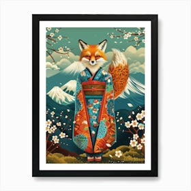 Japanese Fox Art Print