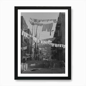 An Avenue Of Clothes Washings Between 138th And 139th Street Apartments, Just East Of St, Anne S Avenue, Bronx, New Art Print