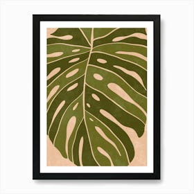 Monstera Leaf Canvas Print Art Print