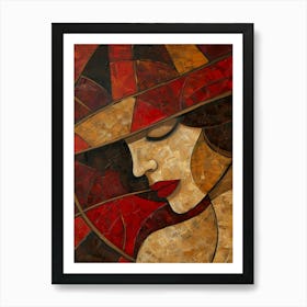 Woman In A Red Hat 2 Art Print