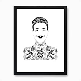 Tattooed Man Art Print