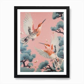 Vintage Japanese Inspired Bird Print Hoopoe 4 Art Print