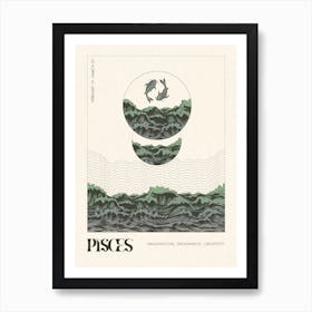 Pisces Star Sign Zodiac Art Art Print