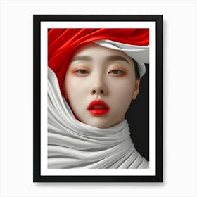 Portrait Of A Young Asian Woman Art Print